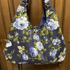 ネイビー花柄グラニーバッグ お値下げしました。