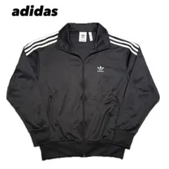 極美品 70s adidas ジャージ トラックジャケット ブラック 3号 70s】アディダス刺繍トラックジャケット古着ジャージ ブラック