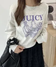 メル95564さま 爽やかフレッシュな裏起毛フルーツロゴショート丈プルオーバー