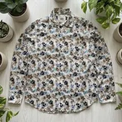 TAKEO KIKUCHI タケオキクチ ボタニカルプリント 長袖シャツ