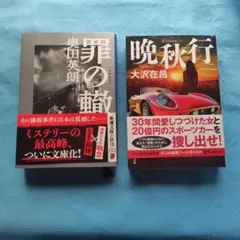 文庫本　罪の輪 （奥田英朗）、晩秋行（大沢在昌）2冊組、匿名配送