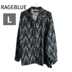 RAGEBLUE 総柄オープンカラーシャツ Lのサムネイル