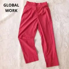 GLOBAL WORK オレンジ カジュアルパンツ タック入り M