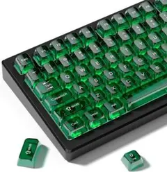 ほぼ新品 Womier ダークグリーン クリア キーキャップ