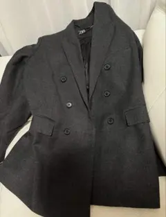 ZARA ダークグレー ダブルブレストジャケット