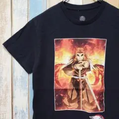 904☆鬼滅の刃☆煉獄杏寿郎☆キャラT☆プリントTシャツ☆黒T☆メキシコ製☆S
