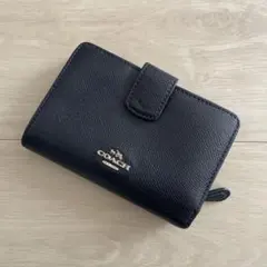 COACH 二つ折り財布 ネイビー