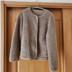 UNIQLO ボアフリースクルーネックカーディガン (長袖)Lサイズ