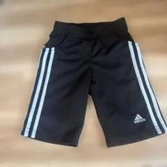 adidas ブラック ハーフパンツ 3本ライン