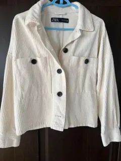 ZARA コーデュロイジャケット クリーム色