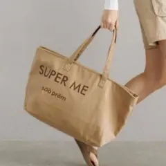 【美品】WCJ 撥水 SUPER ME キャンバストートバッグ ブラウン