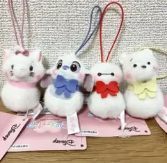 ディズニーキャラクター　ミルキーボアプチ　雪だるまマスコット 全4種