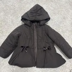 petit main ぺプラム　ブラウン中綿コート　110