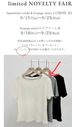 【新品未使用】アプワイザーリッシェ　ベロアTシャツ　ミント