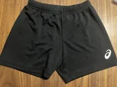 asics 黒 バレーボール　ゲームパンツ