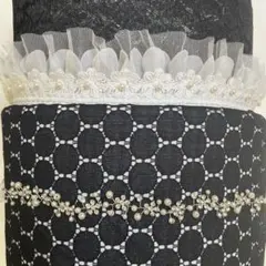 帯飾り　帯揚げ　袴上飾り　パール　レース　フリル　白　ホワイト　和装小物