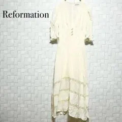 Reformation リフォーメーション ロングワンピース ホワイト 白