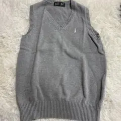 EAST BOY グレー Vネック ノースリーブベスト