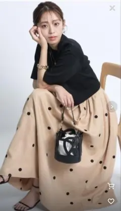 美品　ジャスグリッティー ドット刺繍スカート ♪のサムネイル