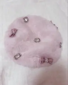 NOEMIE ノエミー 量産型 ベレー帽 ビジュー リボン ファー ピンク