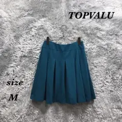 TOPVALU トップバリュー (M) フレアプリーツスカート ミニ 裏地付のサムネイル