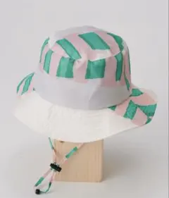 392plusm 帽子　バケットハット　レインハット　キッズ　顎紐つき　Mサイズ