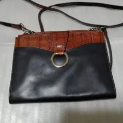 クロコダイル風ショルダーバッグ