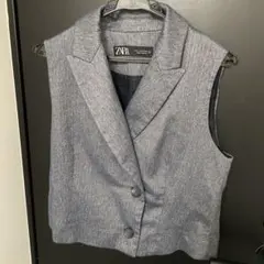 早い物勝ち‼️ZARA グレー ノースリーブベスト M