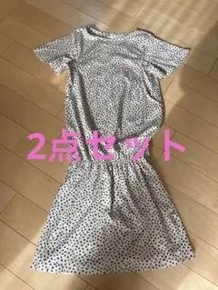 モーハウス　ポワス2点セット　ワンピース　チュニック　ドット　ブラック　ベージュ