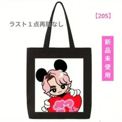 【ラスト１点】キャラクター プリント トートバッグ ブラック　すのチル　再販なし