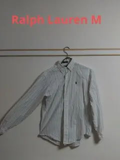 Ralph Lauren 長袖シャツ ホワイトストライプ　Mサイズ
