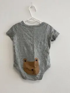 baby GAP クマプリントロンパース 6ヶ月用 グレー