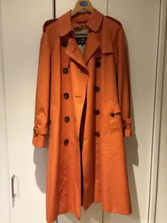 バーバリー　トレンチコート　ロングコート　オレンジ