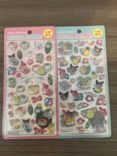 サンリオキャラクターズ 沖縄限定 ボンボンドロップシール 2種セット