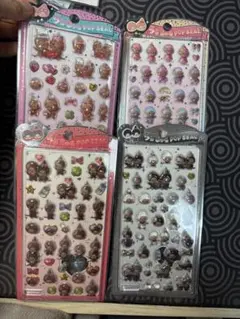 モンチッチ　3Dシール　4枚セット