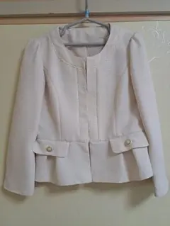 ホワイト ジャケット スカート セット