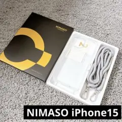 NIMASO iPhone15ケース　ストラップ付き