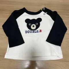 DOUBLE.Bクマ刺繍長袖Tシャツ◇70サイズ
