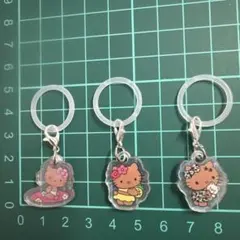 ハローキティ 日焼けキティーアンブレラマーカー めじるしアクセサリー3個セット