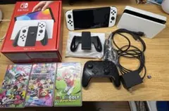 Nintendo Switch 有機ELモデル 本体+ソフト3本+プロコンその他