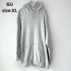 GU ジーユー スウェットプルパーカ XL グレー 長袖 フーディー