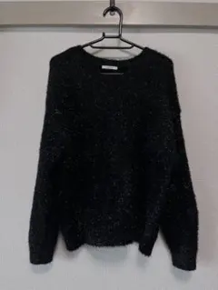 【2点セット】黒ニットとグレーの長袖トップス