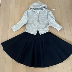 お値下げ❣️FOXEY NEW YORK ネイビー フレアスカート 38のサムネイル
