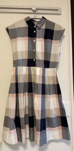 BLUE LABEL チェックワンピース膝丈