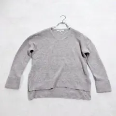 アンタイトル Vネックニット グレー 【2】 春コーデ 上品 カシミヤ混 高級感のサムネイル