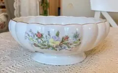 希少】ミントン（Minton）マーロウ（Marlow）キャッシュポ花柄 金縁