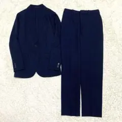 未使用 UNIQLO 感動シリーズ セットアップ パンツスーツ S ネイビー