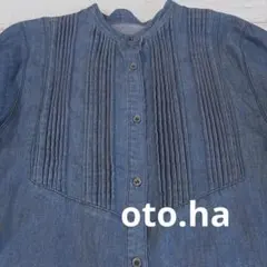 PLUS OTO.HA ピンタック ロングシャツワンピース　FREE デニムのサムネイル