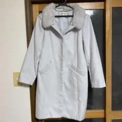 MISCH MASCH ファー付きコート ライトブルー