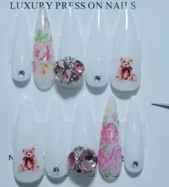 くま×花柄 y2k 韓国 サブカル ガーリー 量産 スナ系 ギャル 春